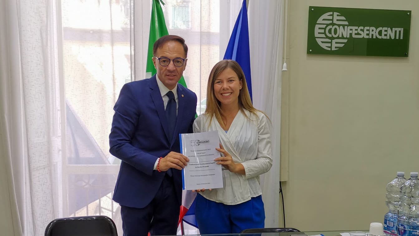 Confesercenti Napoli incontra i candidati Maresca e Clemente: “A Napoli deve ripartire l’economia, otto temi, otto proposte e richieste al futuro sindaco della città”