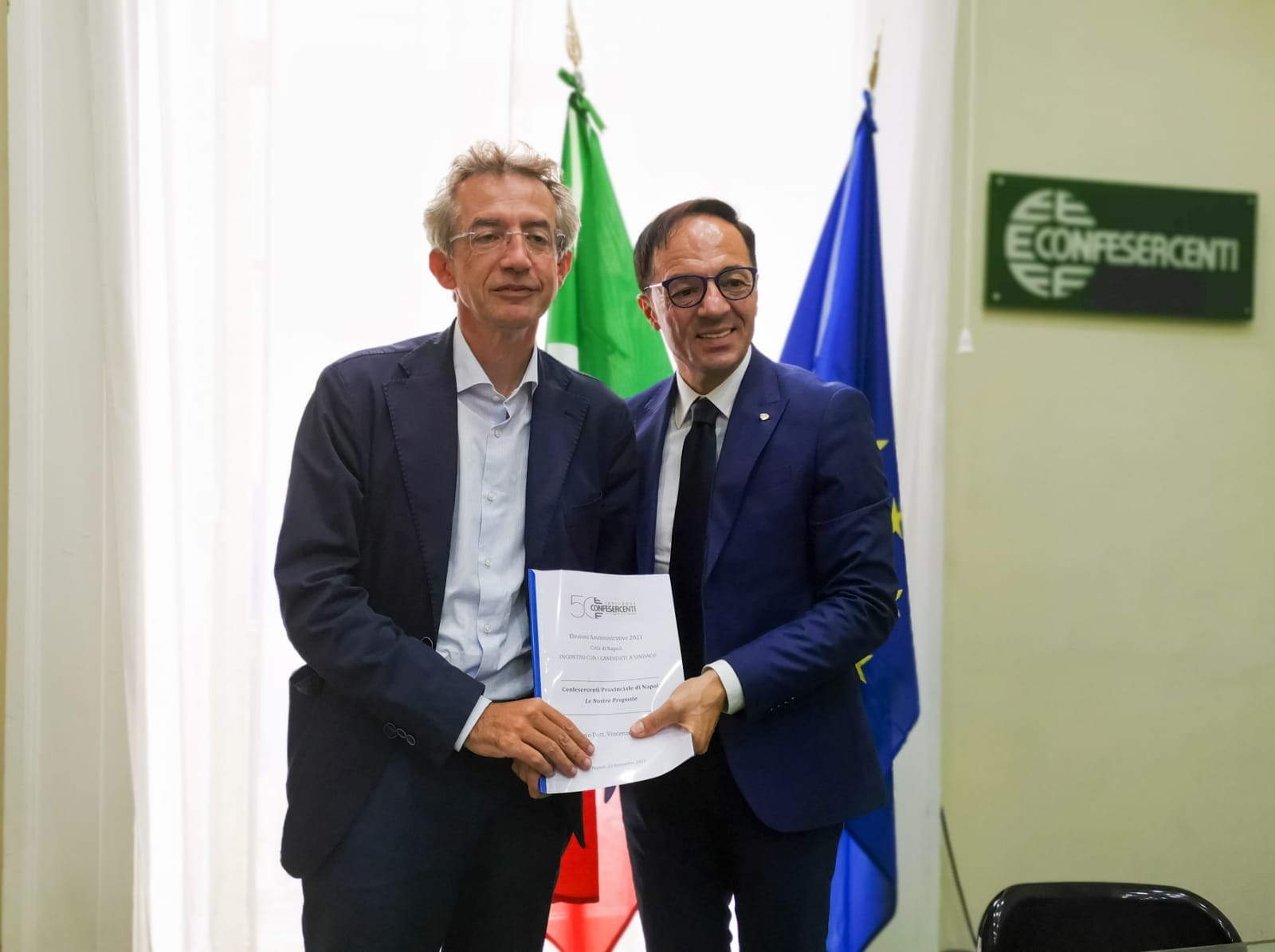 Confesercenti Napoli incontra il candidato Manfredi: “Fondi PNRR decisivi per l’economia di Napoli: porta da rilanciare, sicurezza da blindare”